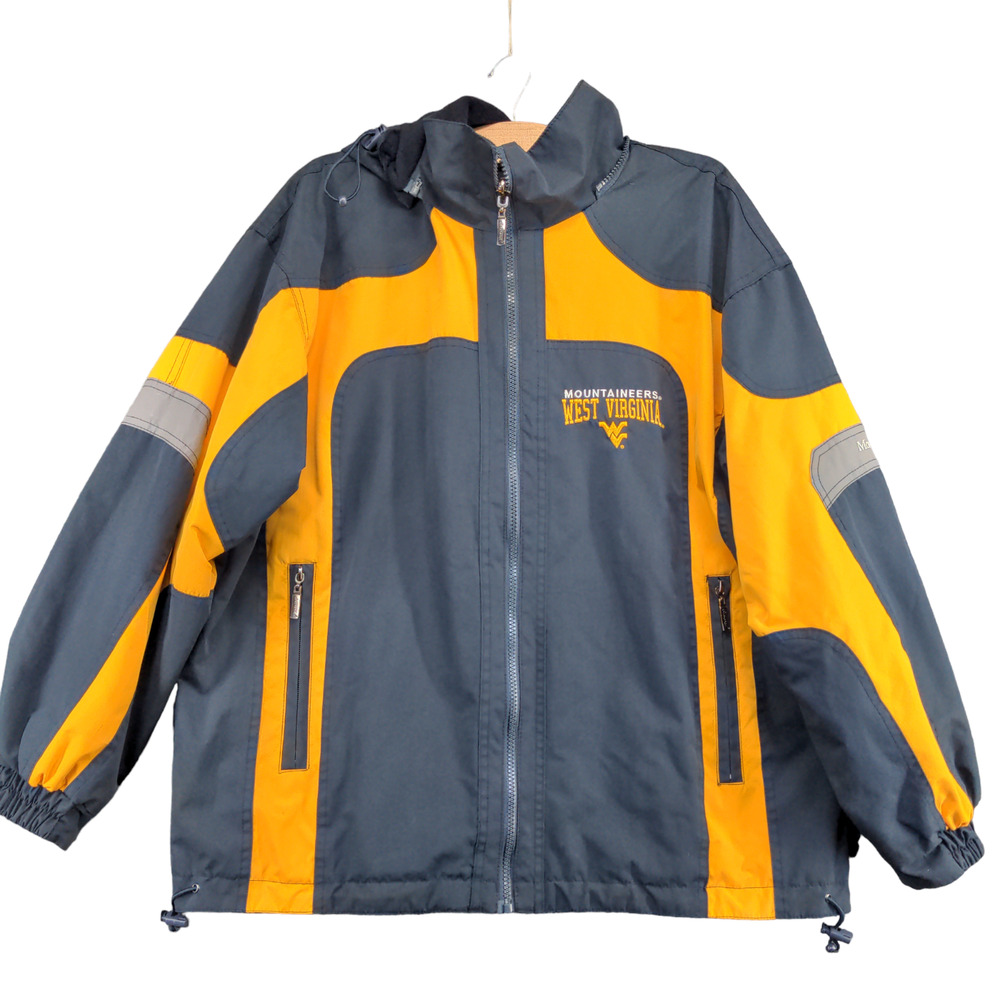 Cheneral Men's West Virginia Mountaineers Reversible Jacket Blue Small